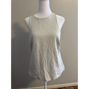 Banana Republic Pinstripe Lined Sleeveless Blouse Size 6